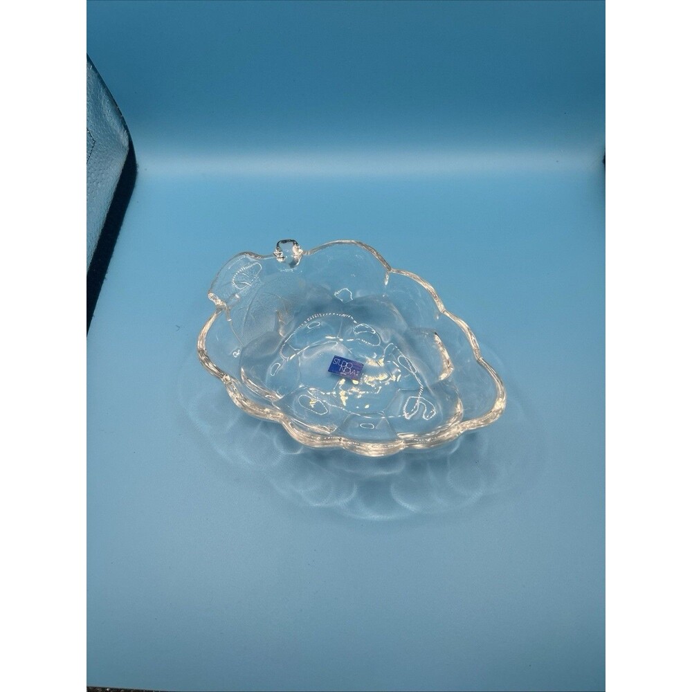 VINTAGE STUDIO NOVA NATURE'S HARVEST MIKASA CRYSTAL NEW GLASS BOWL - CANDY DISH